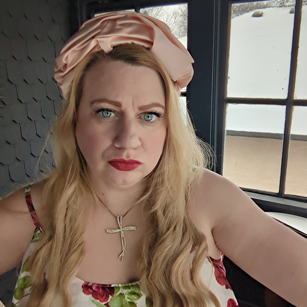 Satin Turban Headband in Blush Pink